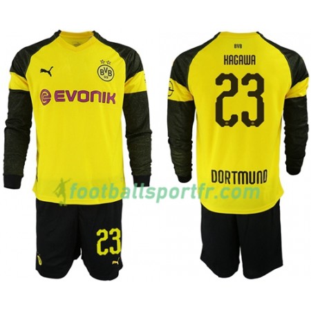 Tenue Borussia Dortmund Kagawa 23 Enfant Domicile 2018-2019 Maillot de Foot ML